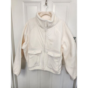 BLOGILATES Cream Bonfire Fleece Jacket XL